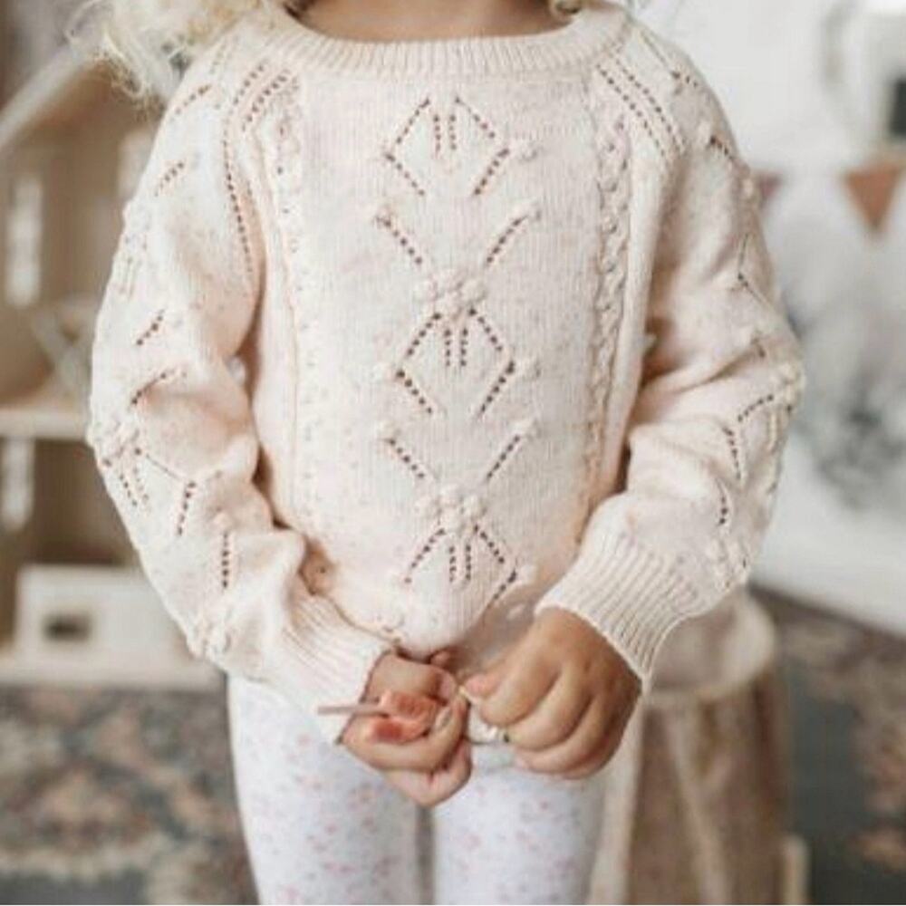 Jamie Kay Katie Knit Sweater Pastel Fleck 4T NWT Cotton